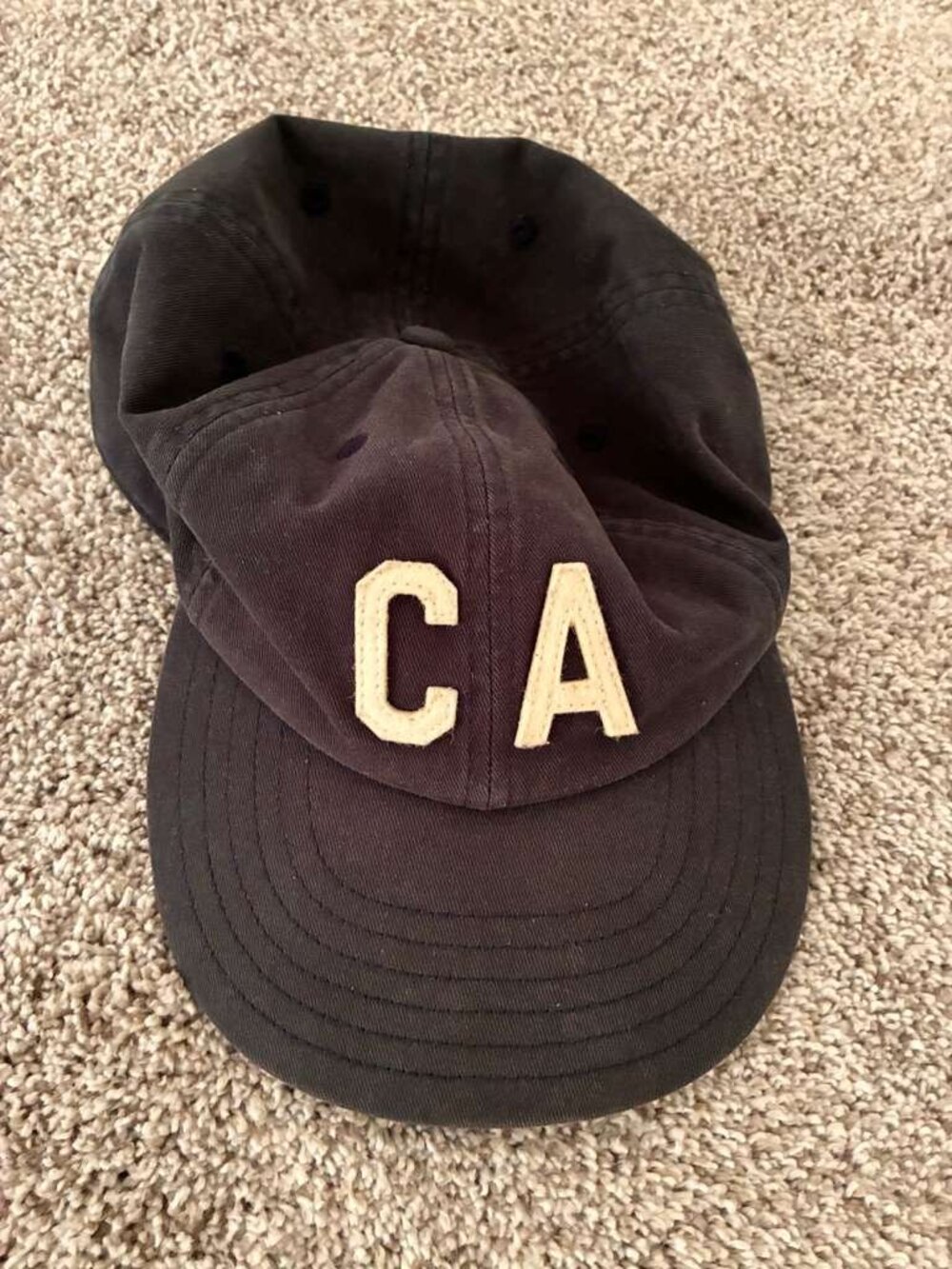 Faherty Brand CA Navy Cotton Baseball Cap – One Size
